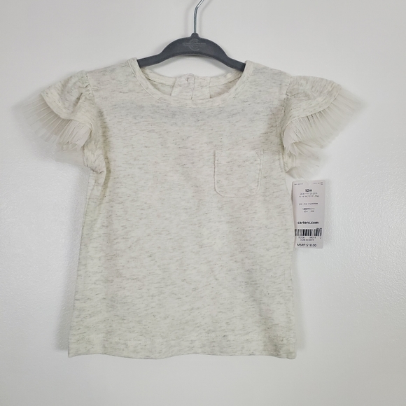 Carter's Other - Carter's NWT 12m flutter sleeve top